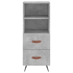 Credenza Grigio Cemento 34,5x34x180 cm in Legno Multistrato