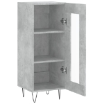 Credenza Grigio Cemento 34,5x34x90 cm in Legno Multistrato