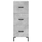 Credenza Grigio Cemento 34,5x34x90 cm in Legno Multistrato