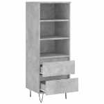 Credenza Grigio Cemento 40x36x110 cm in Legno Multistrato