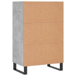 Credenza Grigio Cemento 57x35x90 cm in Legno Multistrato