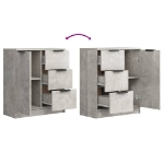 Credenza Grigio Cemento 60x30x70 cm in Legno Multistrato