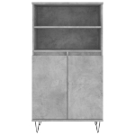 Credenza Grigio Cemento 60x36x110 cm in Legno Multistrato