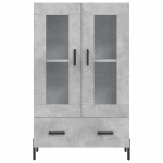 Credenza Grigio Cemento 69,5x31x115 cm in Legno Multistrato