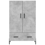 Credenza Grigio Cemento 69,5x31x115 cm in Legno Multistrato