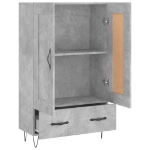 Credenza Grigio Cemento 69,5x31x115 cm in Legno Multistrato