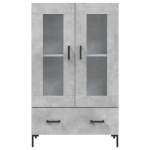 Credenza Grigio Cemento 69,5x31x115 cm in Legno Multistrato