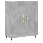 Credenza Grigio Cemento 69,5x34x180 cm in Legno Multistrato