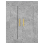 Credenza Grigio Cemento 69,5x34x180 cm in Legno Multistrato