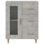 Credenza Grigio Cemento 69,5x34x90 cm in Legno Multistrato