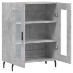 Credenza Grigio Cemento 69,5x34x90 cm in Legno Multistrato