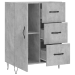 Credenza Grigio Cemento 69,5x34x90 cm in Legno Multistrato