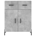 Credenza Grigio Cemento 69,5x34x90 cm in Legno Multistrato