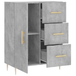 Credenza Grigio Cemento 69,5x34x90 cm in Legno Multistrato