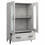 Credenza Grigio Cemento 70x31x115 cm in Legno Multistrato