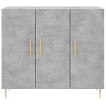 Credenza Grigio Cemento 90x34x80 cm in Legno Multistrato