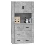 Credenza Grigio Cemento in Legno Multistrato