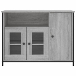 Credenza Grigio Sonoma 100x35x75 cm in Legno Multistrato