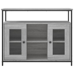 Credenza Grigio Sonoma 100x35x80 cm in Legno Multistrato