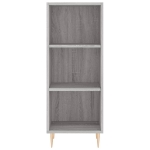 Credenza Grigio Sonoma 34,5x34x180 cm in Legno Multistrato