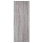 Credenza Grigio Sonoma 34,5x34x180 cm in Legno Multistrato