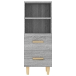 Credenza Grigio Sonoma 34,5x34x90 cm in Legno Multistrato