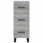 Credenza Grigio Sonoma 34,5x34x90 cm in Legno Multistrato