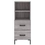 Credenza Grigio Sonoma 34,5x34x90 cm in Legno Multistrato