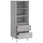 Credenza Grigio Sonoma 40x36x110 cm in Legno Multistrato