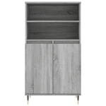 Credenza Grigio Sonoma 60x36x110 cm in Legno Multistrato