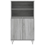 Credenza Grigio Sonoma 60x36x110 cm in Legno Multistrato