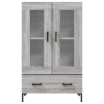 Credenza Grigio Sonoma 69,5x31x115 cm in Legno Multistrato