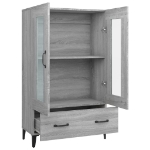 Credenza Grigio Sonoma 70x31x115 cm in Legno Multistrato