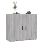 Credenza Grigio Sonoma 80x33x70 cm in Legno Multistrato