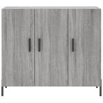 Credenza Grigio Sonoma 90x34x80 cm in Legno Multistrato