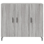 Credenza Grigio Sonoma 90x34x80 cm in Legno Multistrato