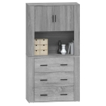 Credenza Grigio Sonoma in Legno Multistrato