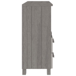 Credenza HAMAR Grigio Chiaro 85x35x80 cm Legno Massello di Pino