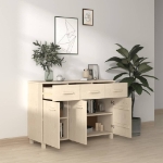 Credenza HAMAR Miele 113x40x80 cm in Legno Massello di Pino