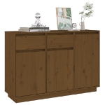 Credenza Miele 110x34x75 cm in Legno Massello di Pino