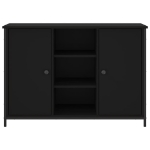 Credenza Nera 100x35x70 cm in Legno Multistrato