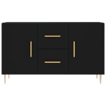 Credenza Nera 100x36x60 cm in Legno Multistrato