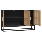 Credenza Nera 105x30x65 cm in Legno Multistrato