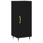 Credenza Nera 34,5x34x180 cm in Legno Multistrato