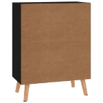 Credenza Nera 60x30x72 cm in Legno Multistrato