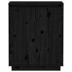 Credenza Nera 60x34x75 cm in Legno Massello di Pino