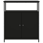 Credenza Nera 70x30x80 cm in Legno Multistrato