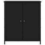 Credenza Nera 70x30x80 cm in Legno Multistrato