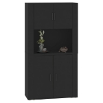 Credenza Nera in Legno Multistrato