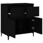 Credenza Nero 60x35x70 cm in Legno Multistrato